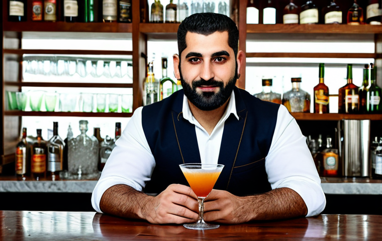 Lebanese Bartender**

"A professional bartender in a stylish but modest bar setting, crafting a cocktail with local Lebanese ingredients, fully clothed, appropriate attire, safe for work, perfect anatomy, natural proportions, professional photography, high quality."

**